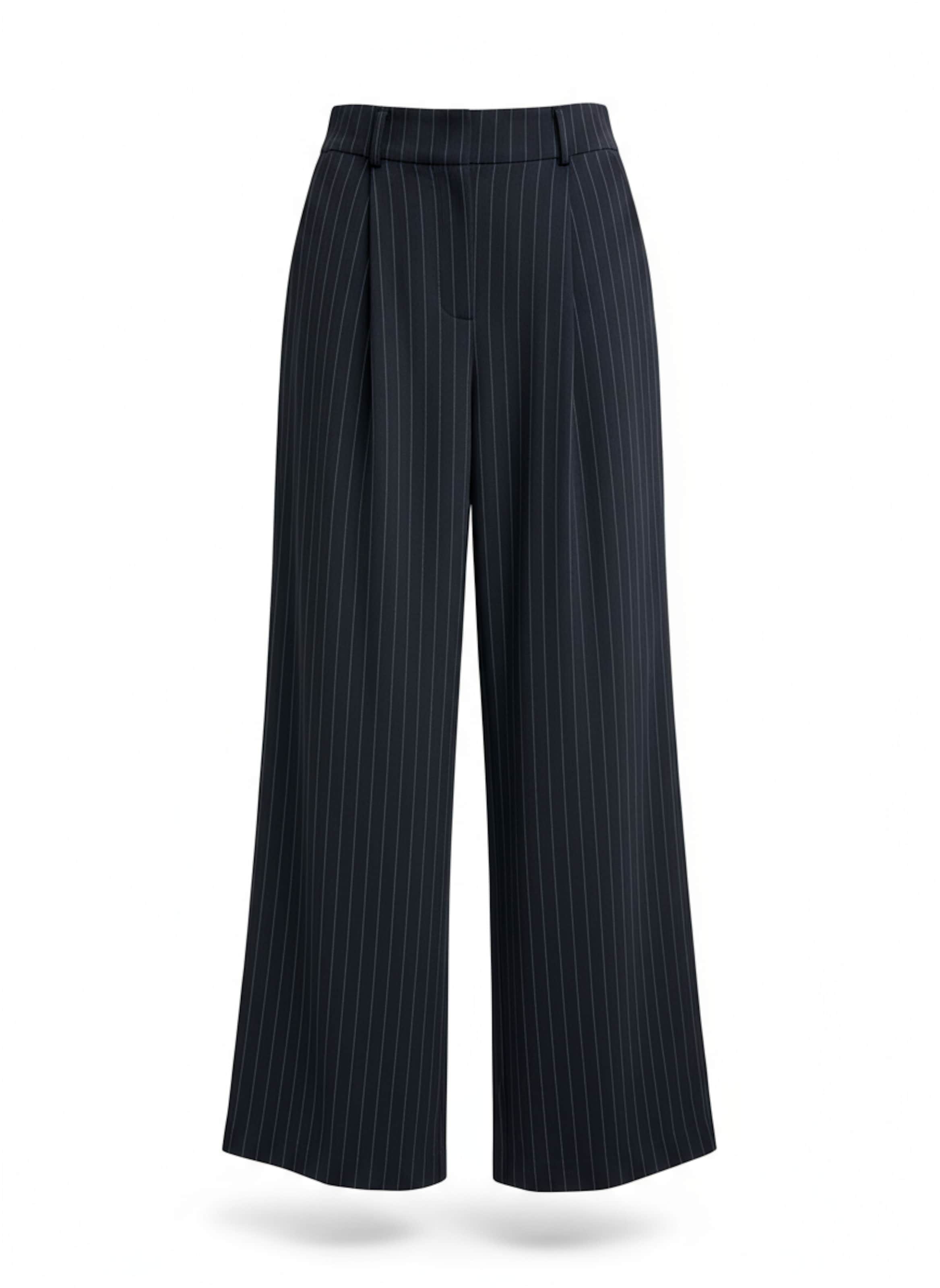 juoda studioselect Laisvas Klostuotos kelnės 'Elsa': priekis