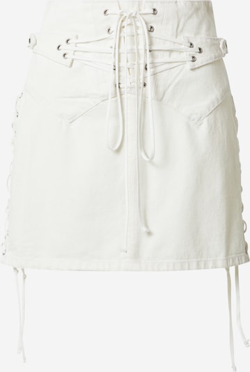 RE/DONE Jupe '70S LACE UP SKIRT' en blanc, Vue avec produit