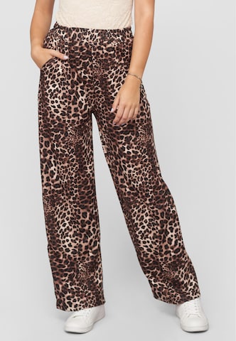 Cloud5ive Wide Leg Hose in Braun: Vorderseite