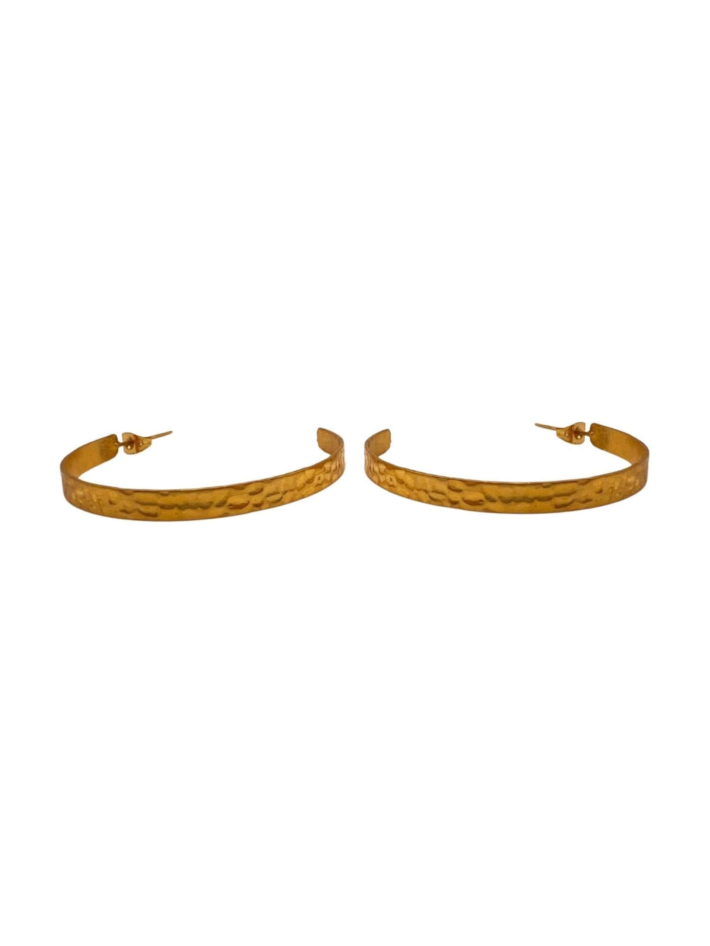 Les Reines Boucles d'oreilles 'The Cirque' en 4,8 cm en or, Vue avec produit