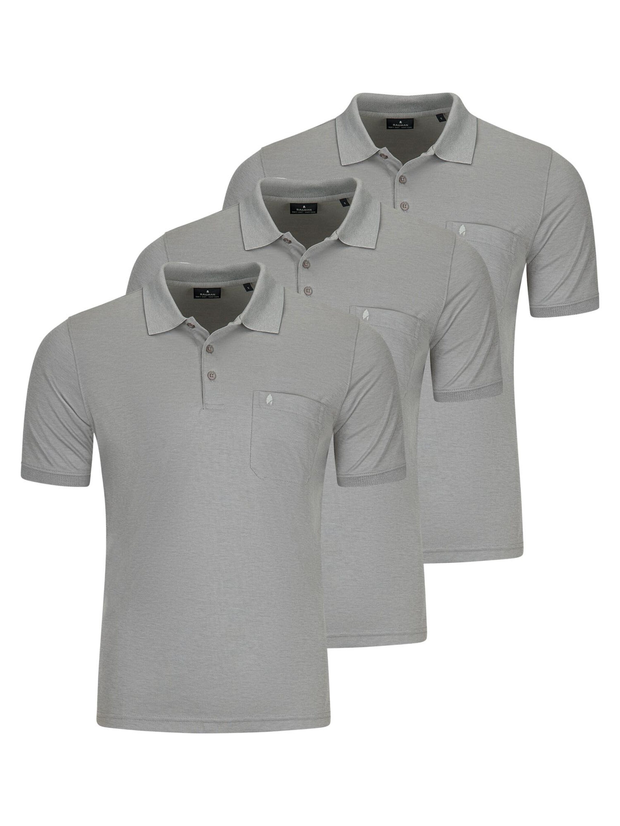 Ragman Shirt 'Basic' in Grey: front