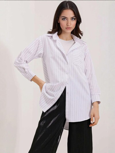 Camicia da donna in S Bigdart di colore nero / offwhite, Visualizzazione prodotti