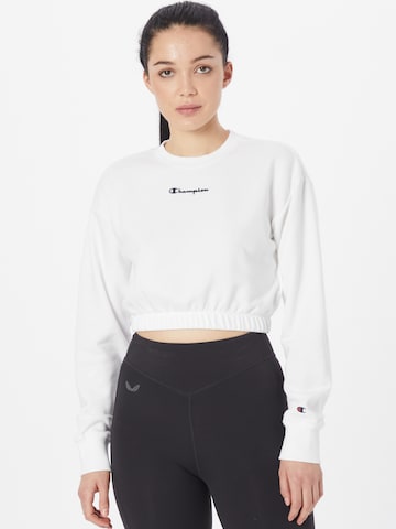 Sweat de sport Champion Authentic Athletic Apparel en blanc : devant