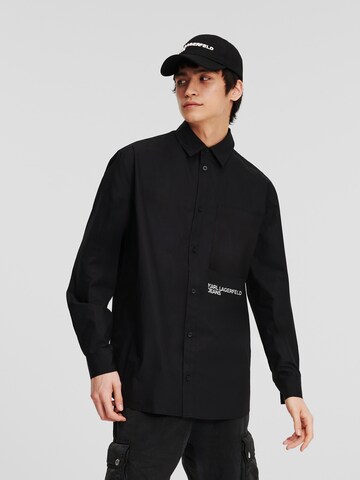 KARL LAGERFELD JEANS Regular fit Button Up Shirt in Black