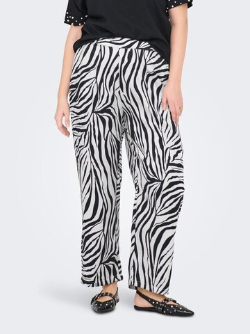 ONLY Carmakoma Loosefit Broek 'CARYAVA' in Wit: voorkant