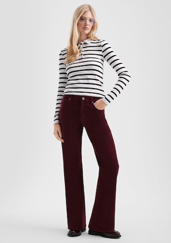 Wide Leg Pantalon QS en rouge