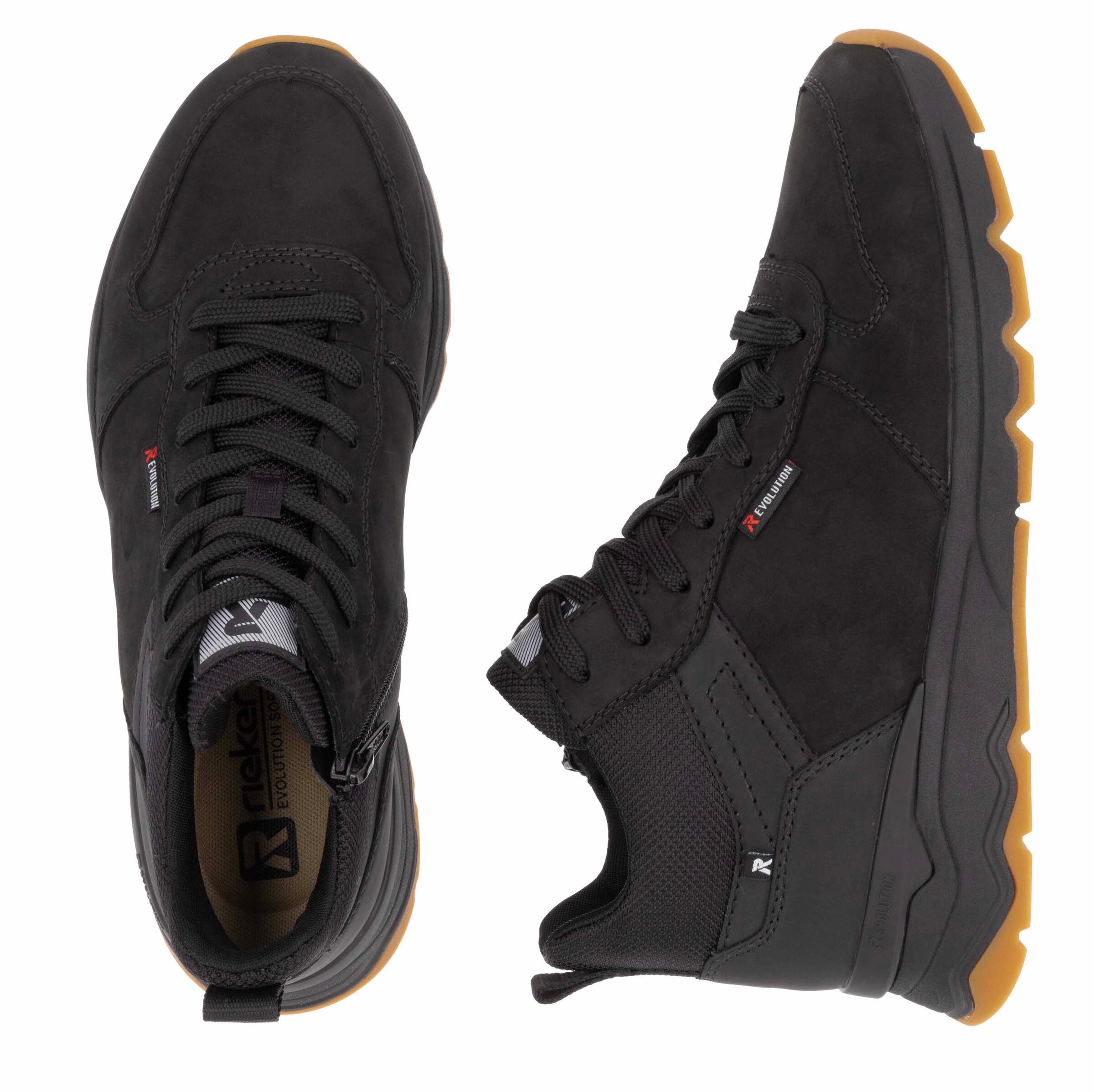 Rieker Sport Sneakers hoog in Zwart