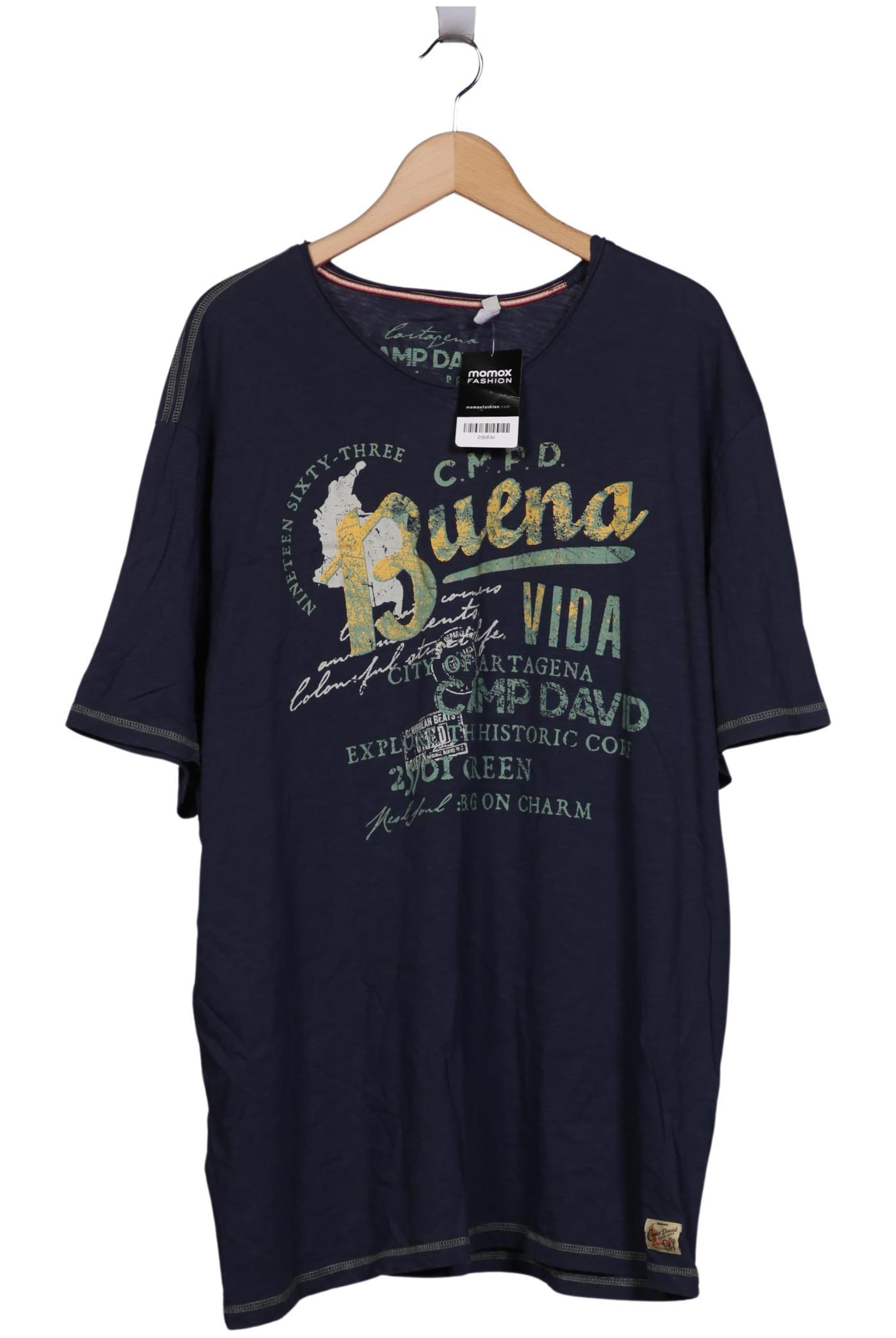 CAMP DAVID Shirt in 4XL in Blue: front