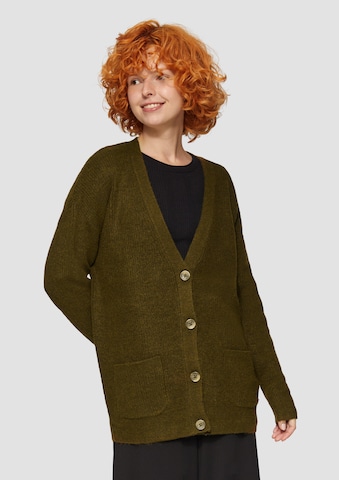 QS Strickjacke in Grün: Vorderseite
