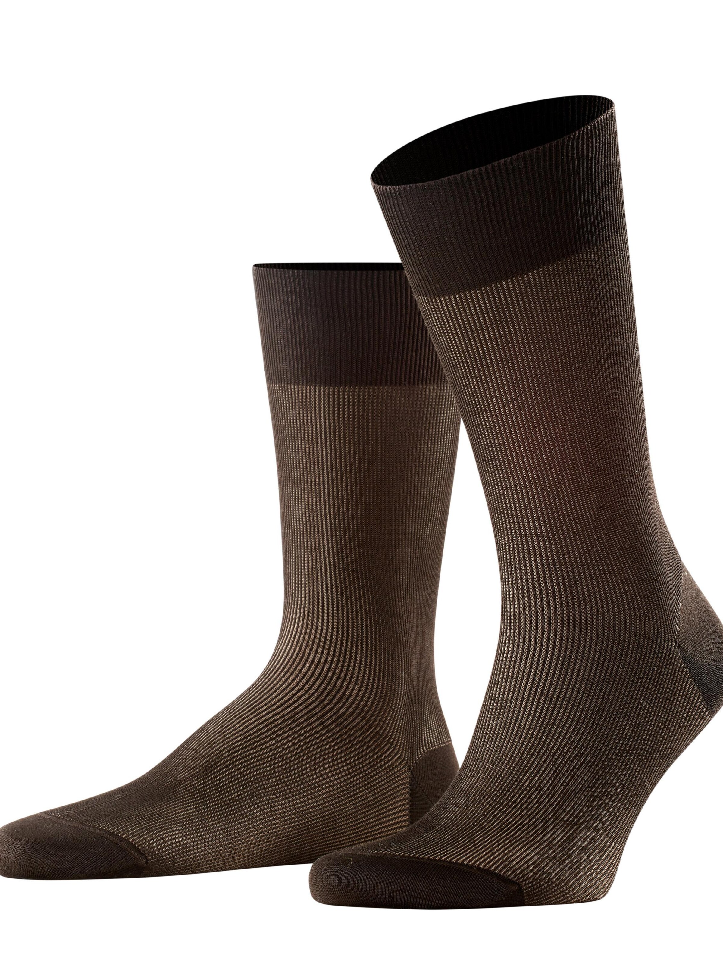 FALKE Socks 'Fine Shadow' in Brown: front