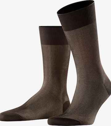 FALKE Socks 'Fine Shadow' in Brown: front