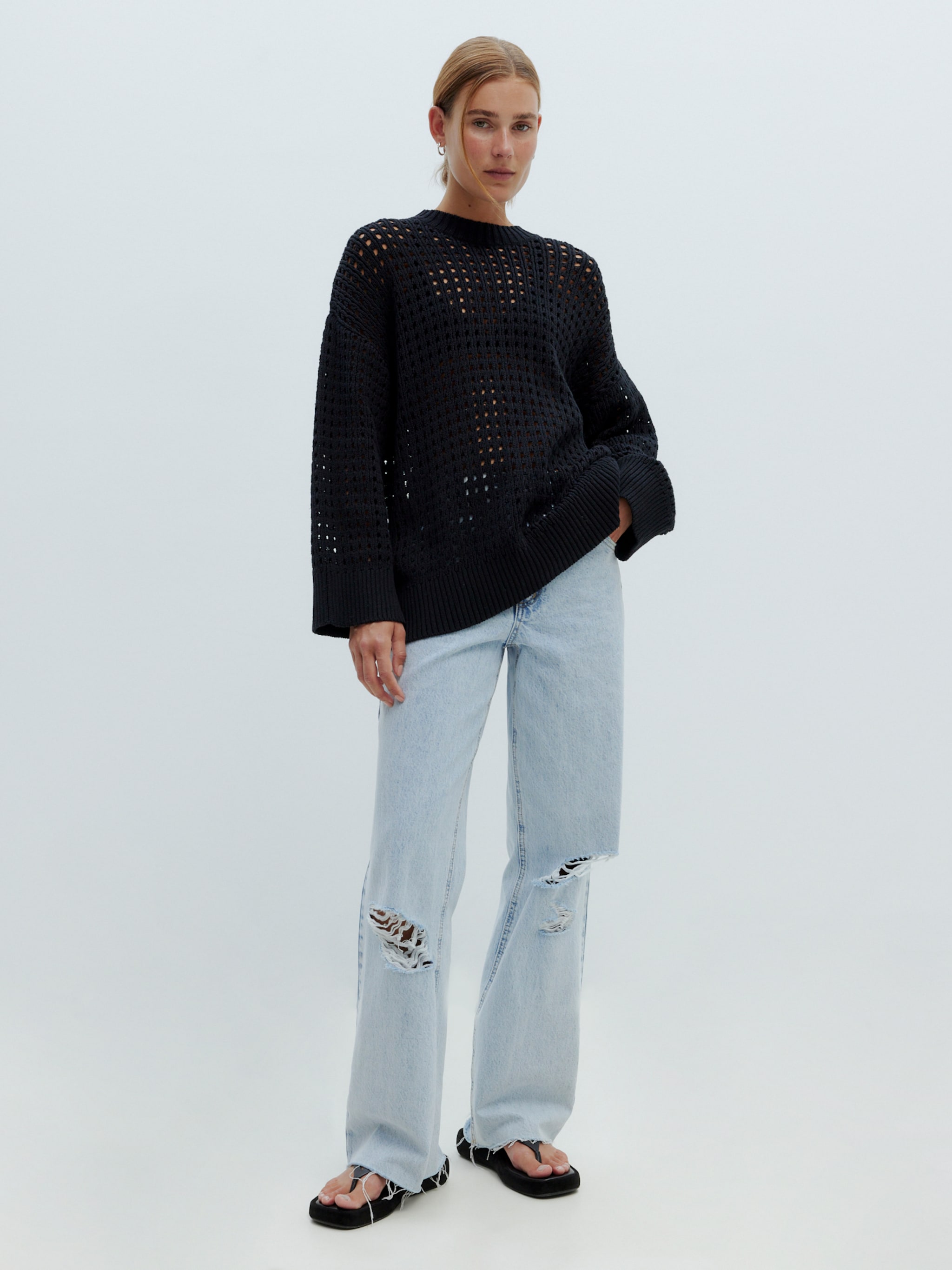EDITED Produits Pull-over 'Yakira' noir