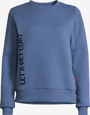 Sweat-shirt 'Schaopswulle' salzhaut en bleu : devant