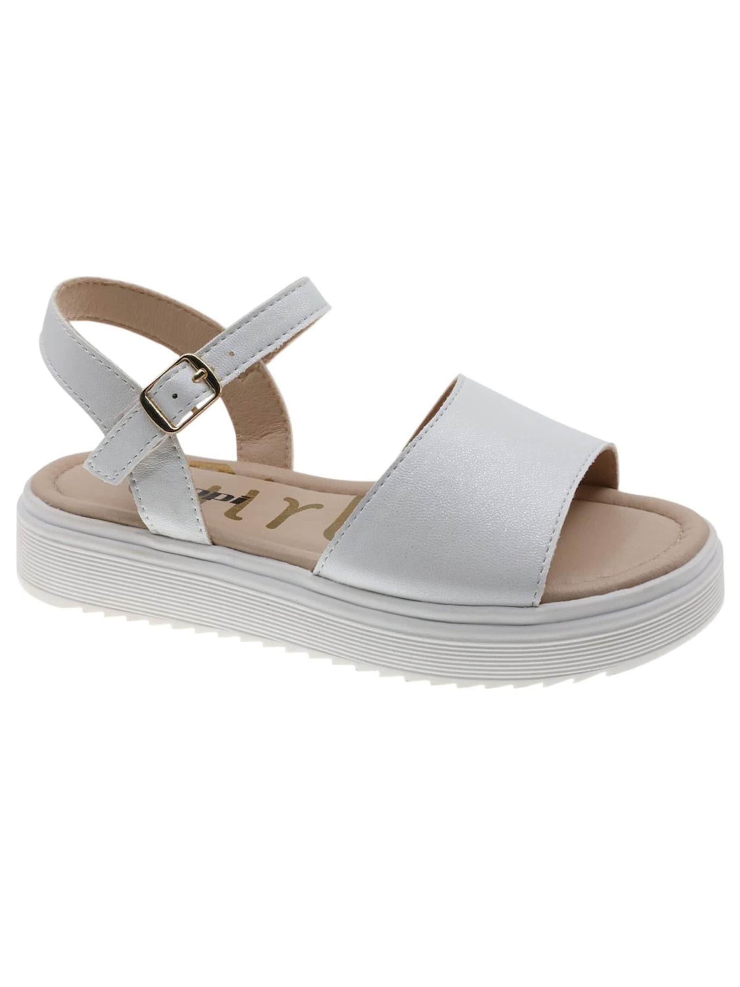 Sandalo di Beppi in bianco: frontale