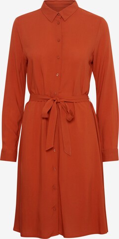 ICHI Shirt Dress 'Main' in Orange: front