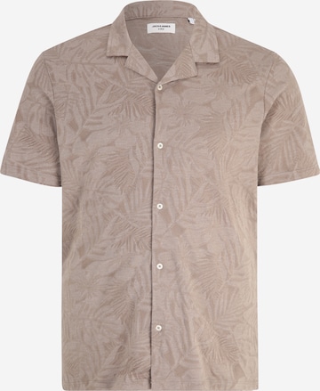 Jack & Jones Plus Regular Fit Hemd 'NAEL' in Braun