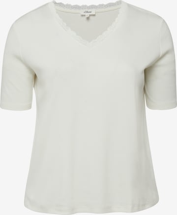s.Oliver Shirt in Beige: voorkant