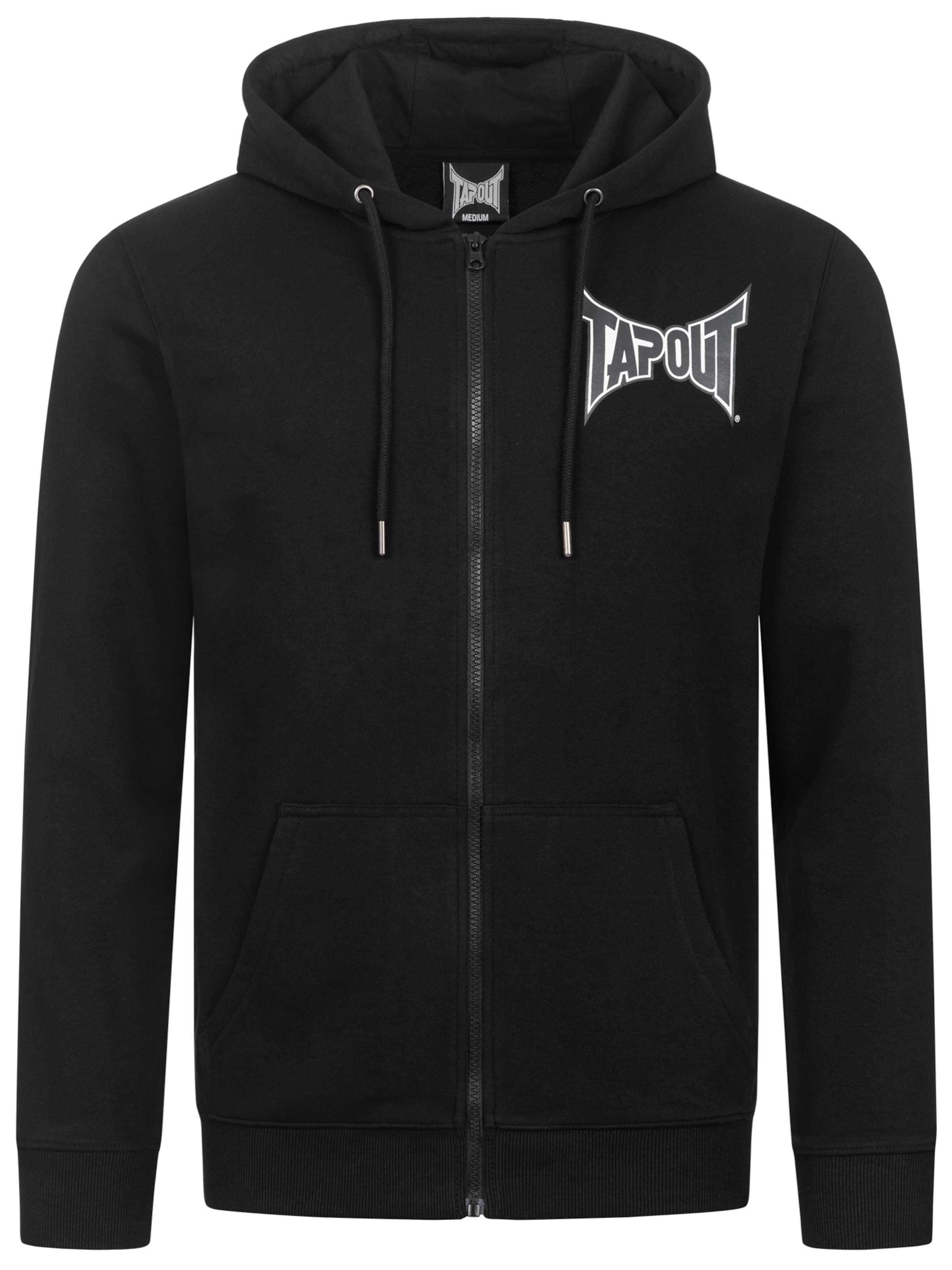 Tapout - Casaco em moletão 'Octagon' em preto: frente