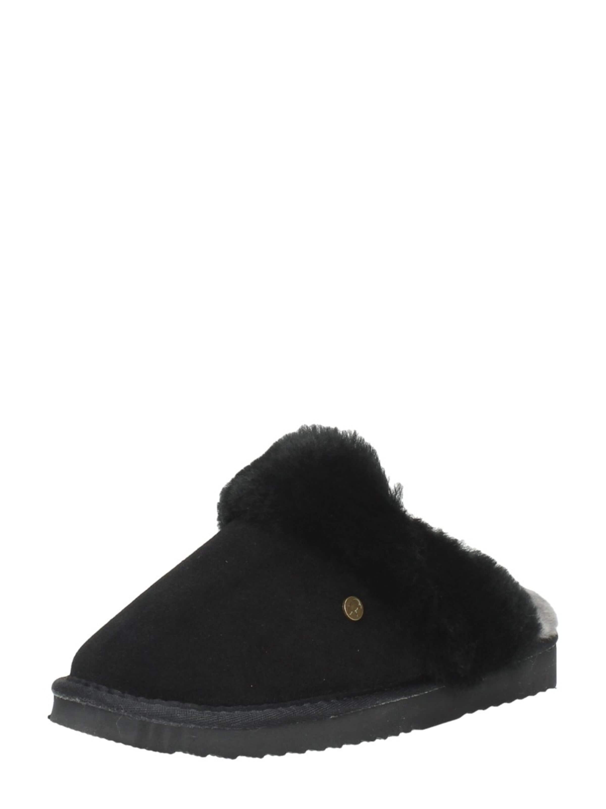Warmbat Slippers 'Flurry' in Black: front