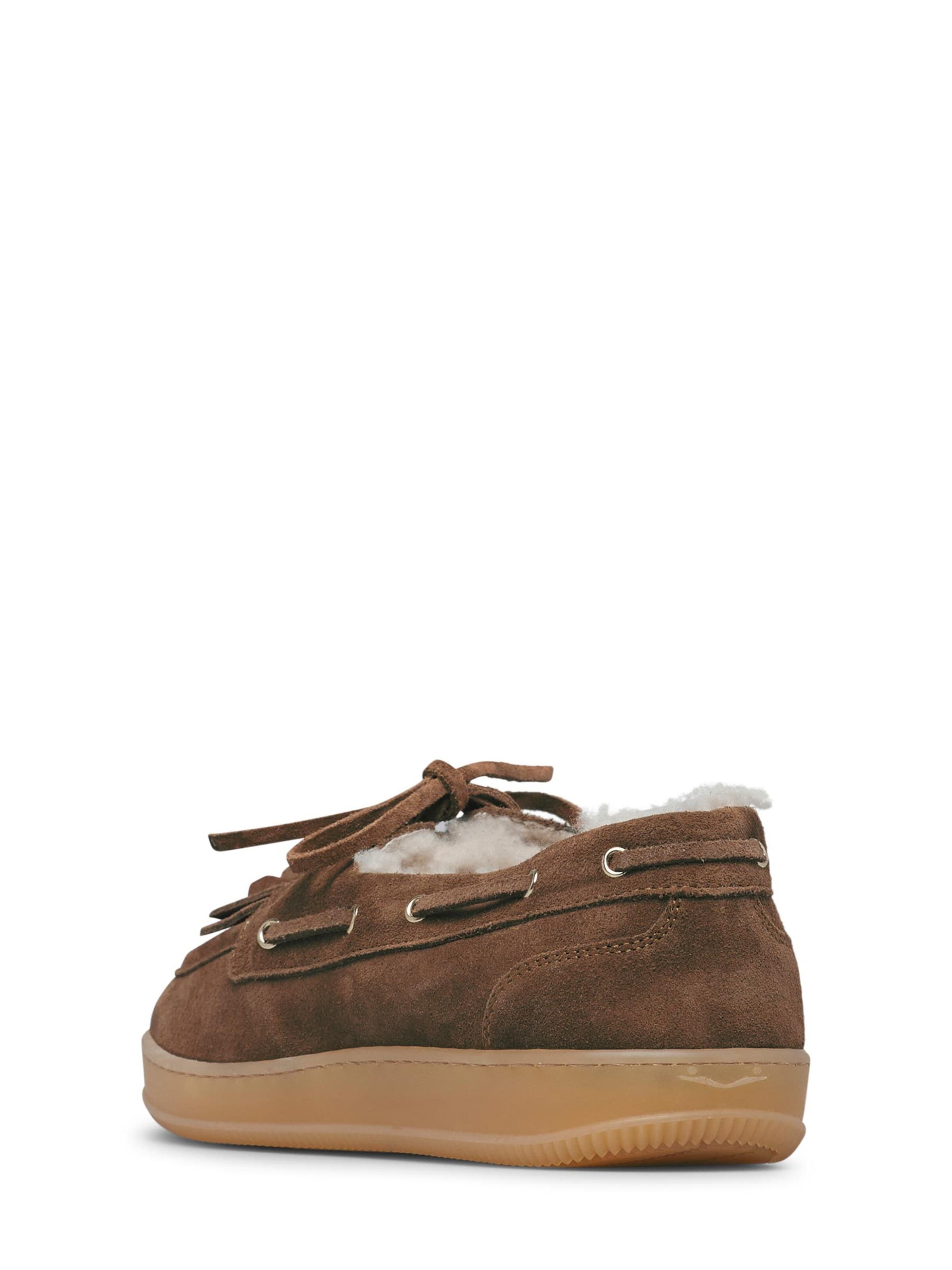 Voile blanche Schnürschuh 'OLIVIA'‌‌‌‌‌ in Braun