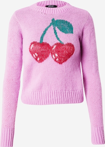 Nasty Gal Sweter 'Cherry' w kolorze różowy: przód