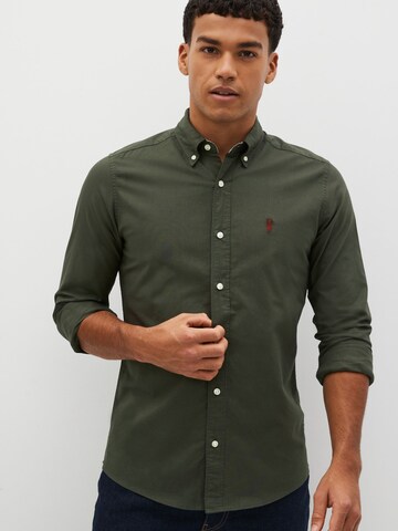 Slim fit Camicia di Next in verde: frontale