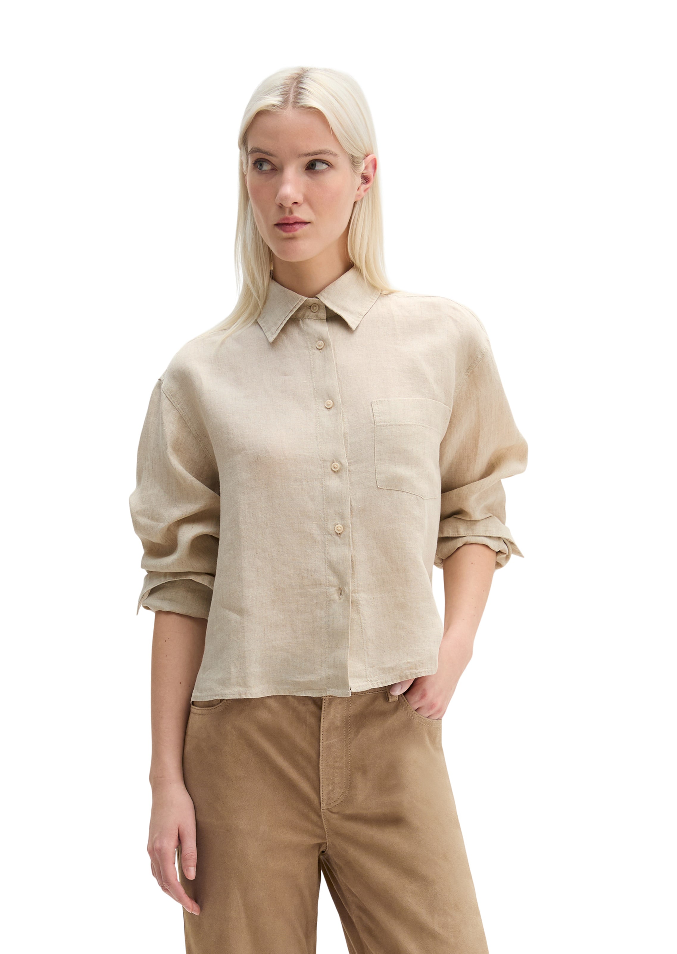 Chemisier Marc O'Polo en beige : devant