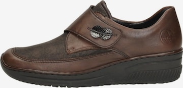 Chaussure basse 'Klittenband' Rieker en marron : devant