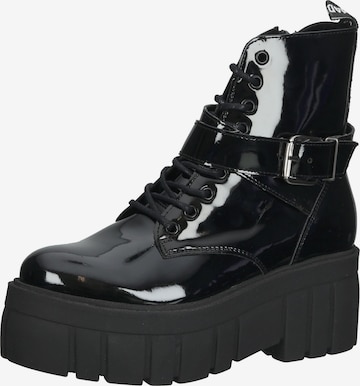 STEVE MADDEN Lace-Up Ankle Boots 'FOLIE' in Black