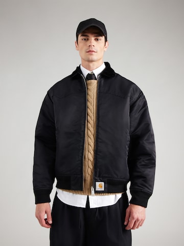 Carhartt WIP Prehodna jakna 'Santa Fe Alumni' | črna barva: sprednja stran