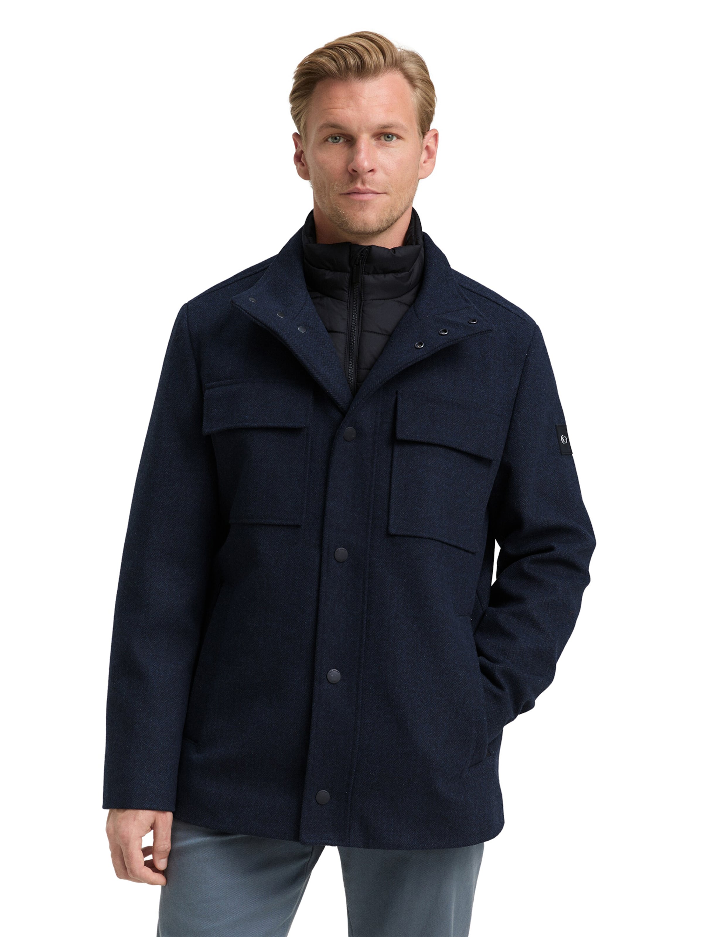 TOM TAILOR Kevad-sügisjope, värv sinine: eest vaates