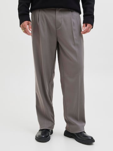 JACK & JONES Loosefit Hose 'JPSTKARL JULIAN' in Grau: Vorderseite