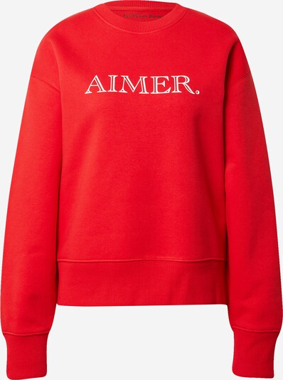 Les Petits Basics Sweatshirt 'Aimer' in rot / weiß, Produktansicht