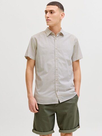 JACK & JONES - Ajuste regular Camisa en blanco: frente