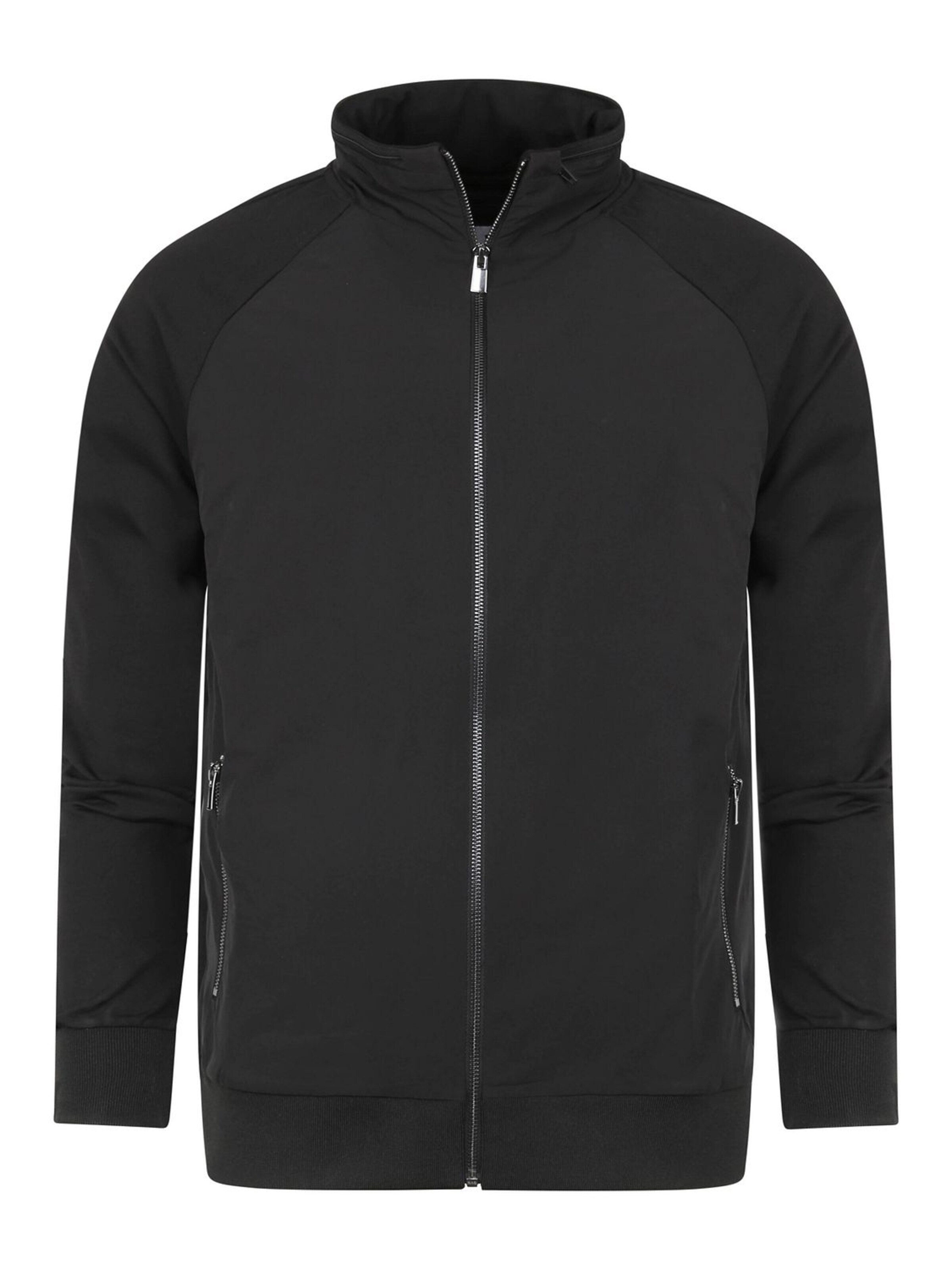 Suitable Gebreid vest 'Otis' in Zwart: voorkant