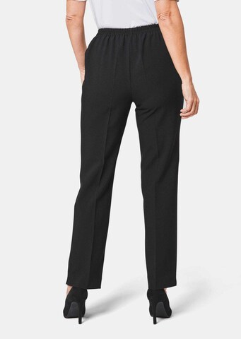 Goldner Regular Trousers with creases in Black