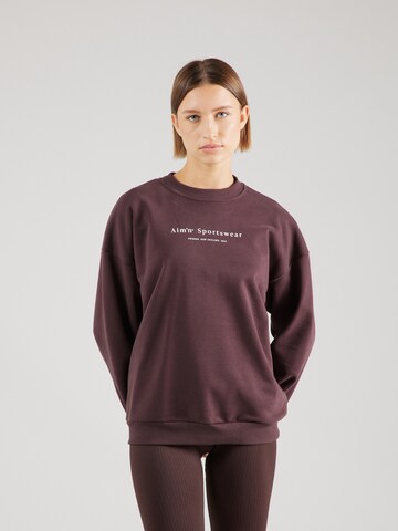 aim'n Sportief sweatshirt in Bruin: voorkant