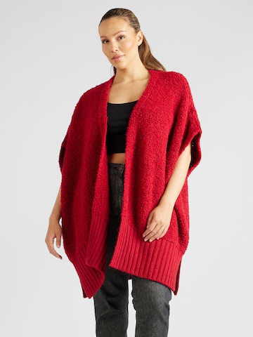 Persona by Marina Rinaldi - Casaco de malha oversized 'SUD' em vermelho: frente