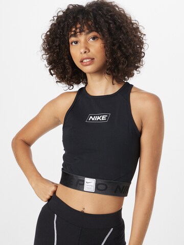 NIKE Sports top in Black: front