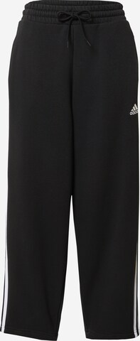 ADIDAS SPORTSWEARLoosefit Sportske hlače 'Essentials' - crna boja: prednji dio