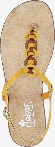 Rieker T-bar sandals in Yellow