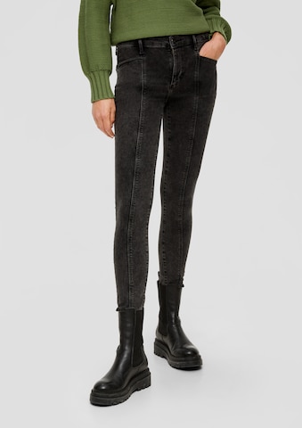 s.Oliver Skinny Jeans in Black: front