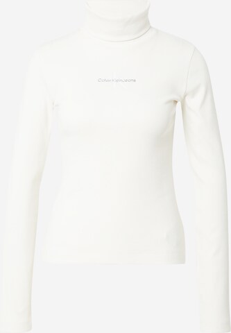 T-shirt Calvin Klein Jeans en beige : devant