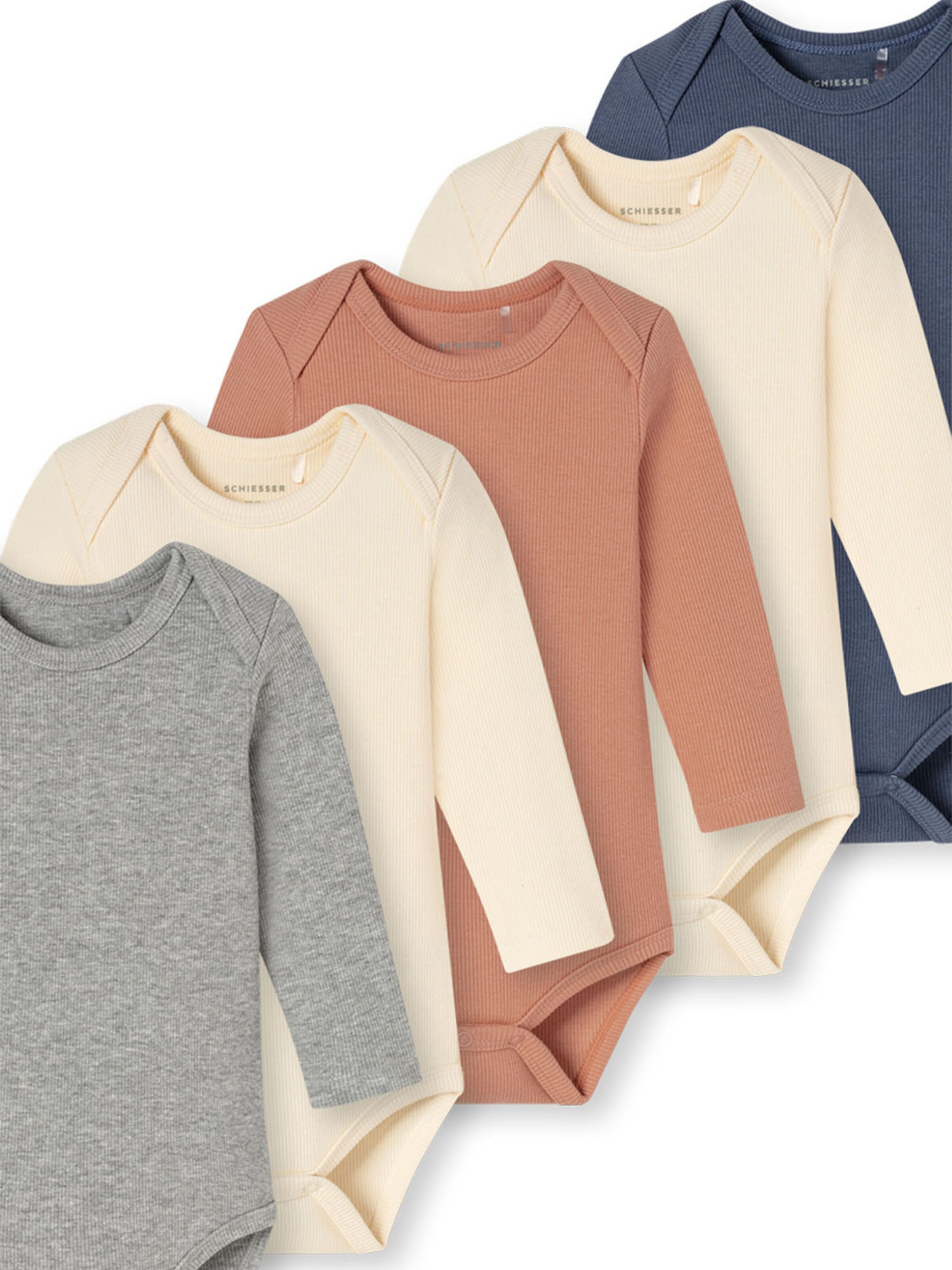 SCHIESSER Rompertje/body ' Double Rib ' in Beige