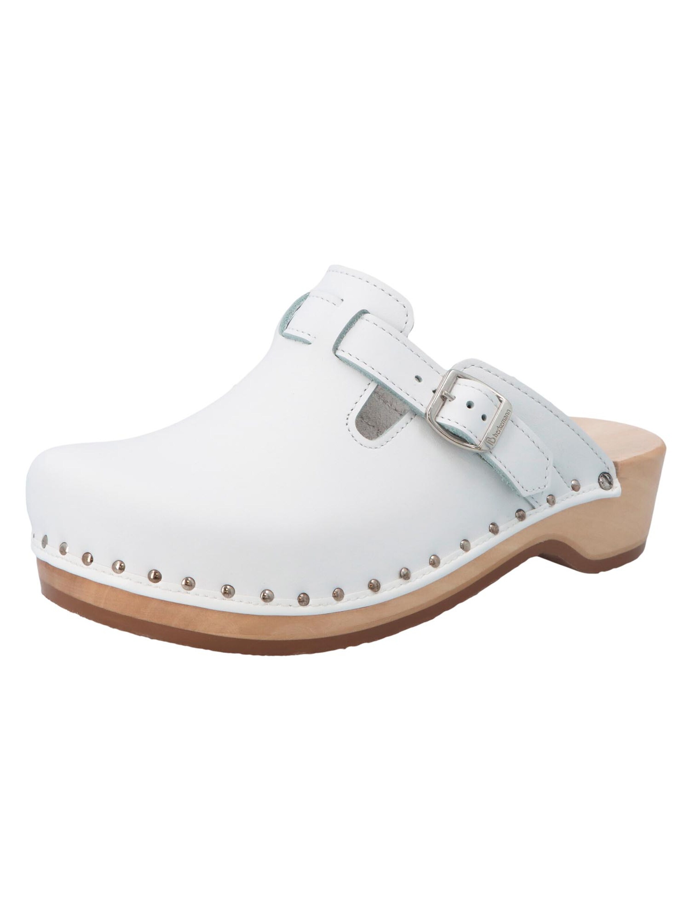 BERKEMANN Clogs 'Riemen-Toeffler'‌‌‌‌‌‌ in Weiß