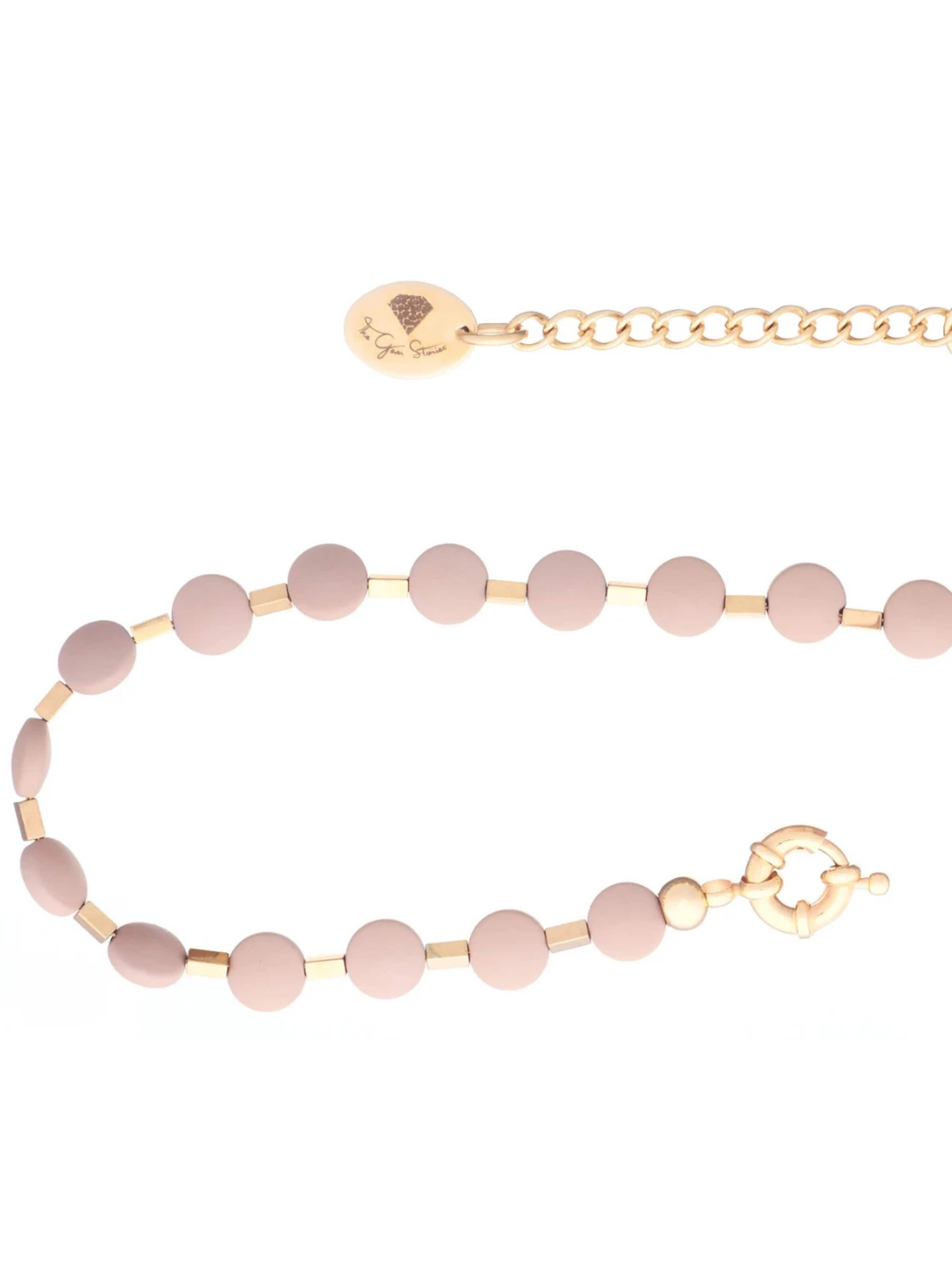 THE GEM STORIES JEWELRY Αλυσίδα 'Brown Dots Hematite Necklace' σε καφέ