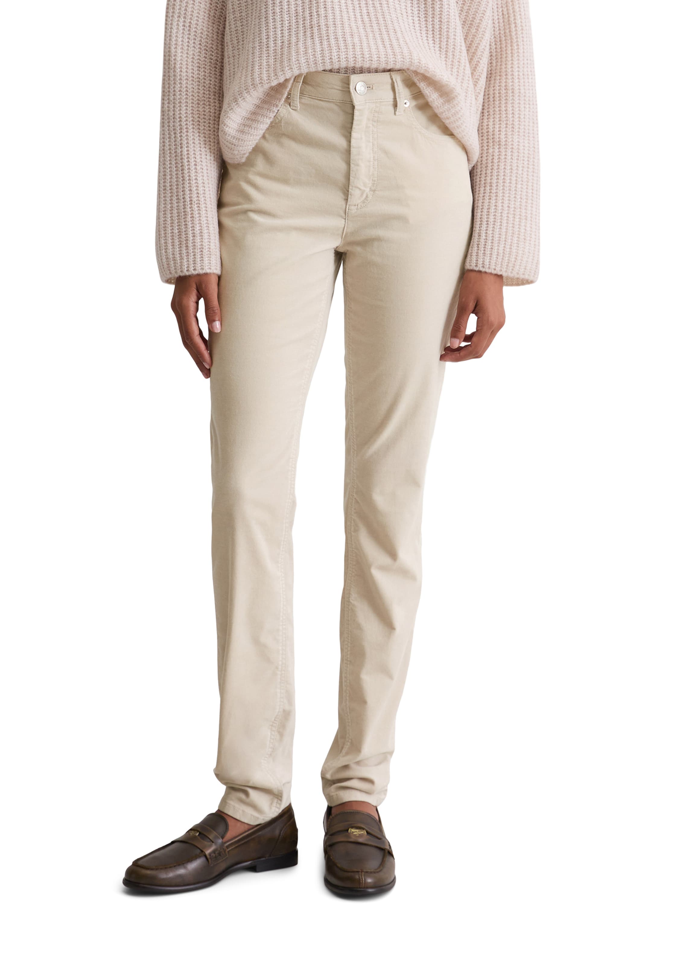 Marc O'Polo Slimfit Hose 'Alkea' in Beige: Vorderseite