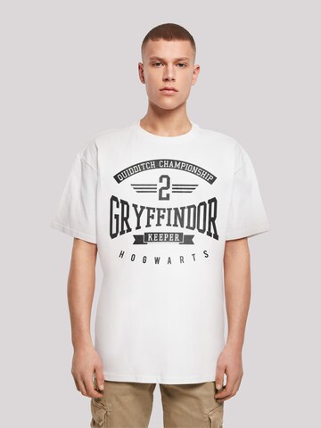 T-Shirt 'Harry Potter Gryffindor Keeper' F4NT4STIC en blanc : devant