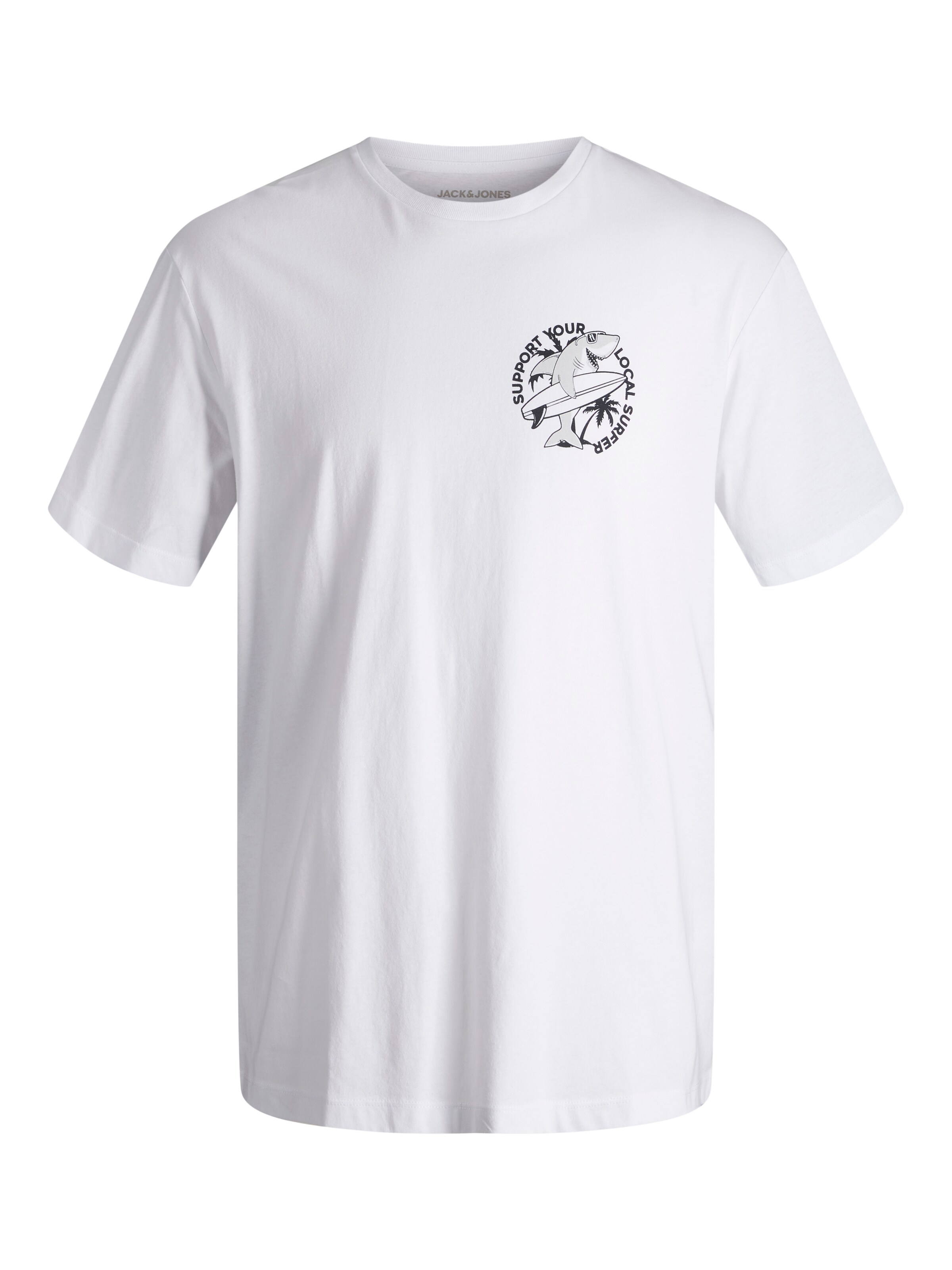 Männer Shirts JACK & JONES T-Shirt in Weiß - HR00256