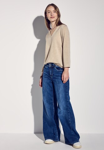 STREET ONE Leinen-Look Shirt in Beige